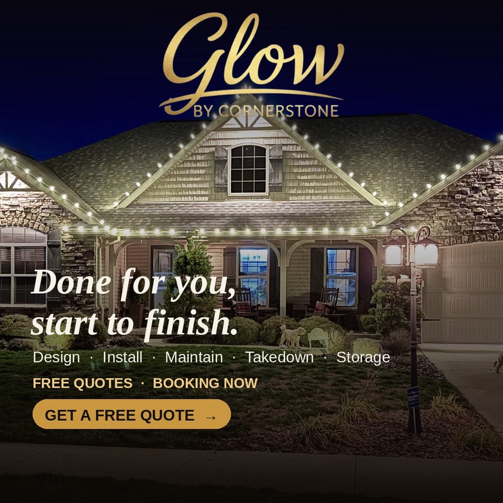 Glow by Cornerstone: done for you, start to finish. Design, install, maintain, takedown, storage. Free quotes, booking now.